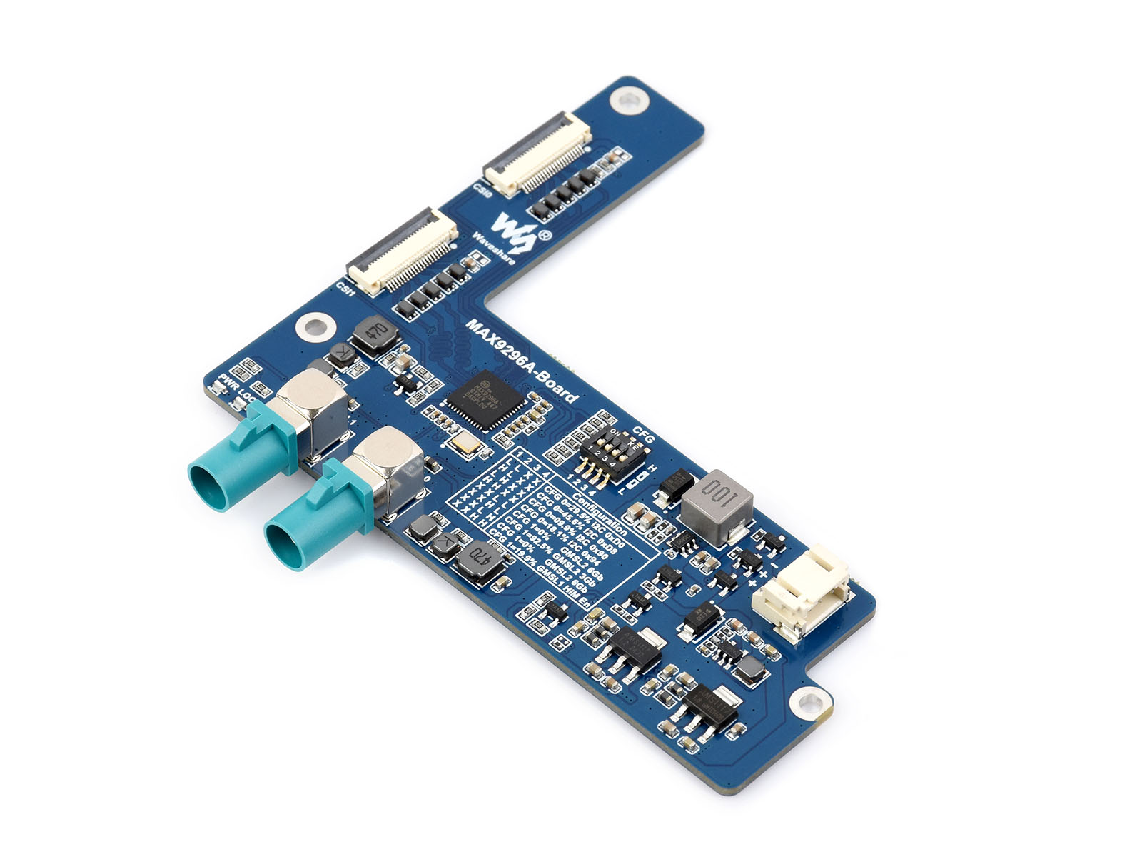 2 路 GMSL 相机扩展板 搭载 MAX9296A 解串芯片 高速低延迟串行传输 适用于树莓派 5、Jetson Orin 主板